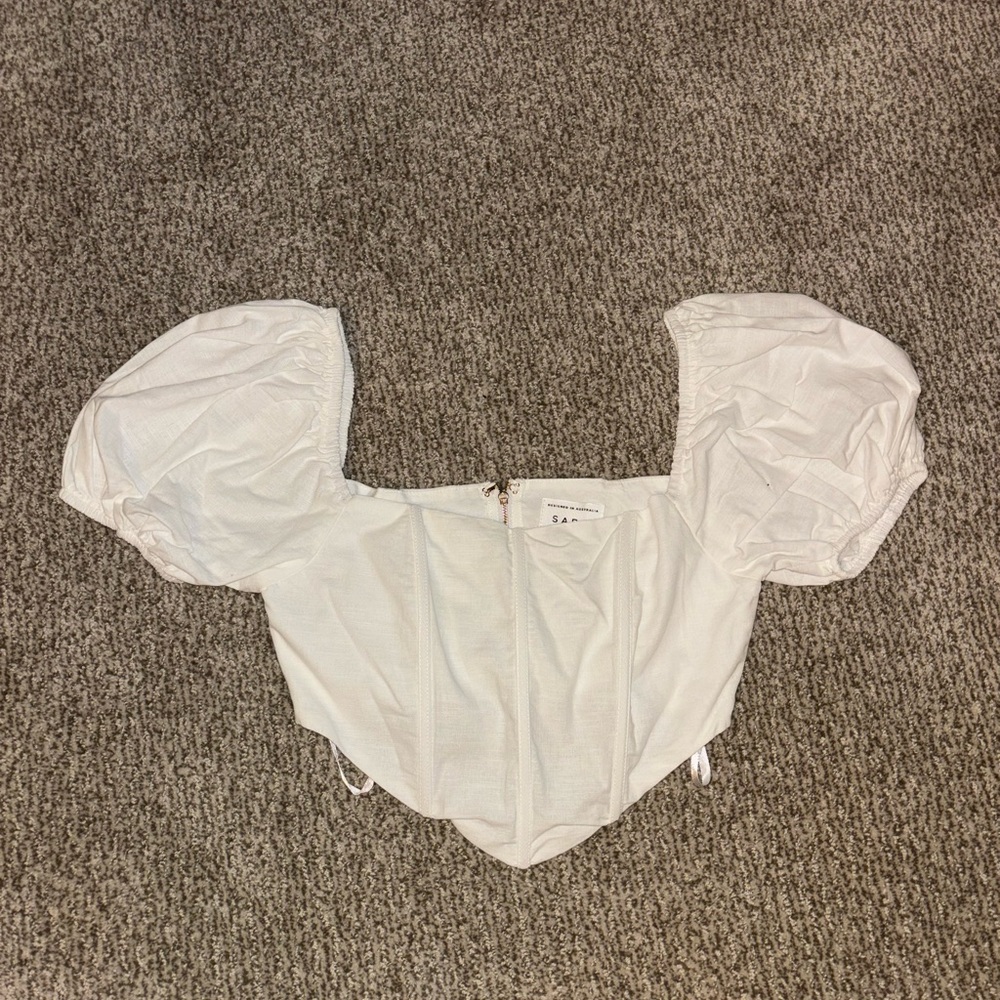 Sabo Skirt White Puff Sleeve Blouse